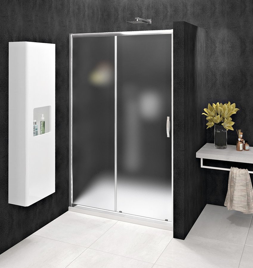 SIGMA SIMPLY sprchové dvere posuvné 1100 mm, sklo Brick GS4211