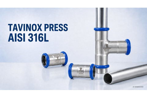 TAVINOX PRESS AISI 316L: profesionální nerezový lisovací systém pro vodu, topení a průmysl