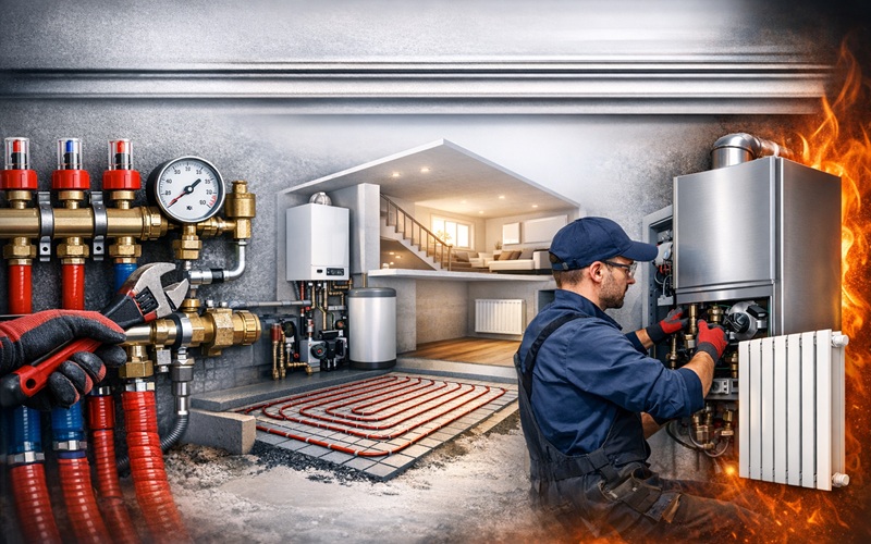 Profesionální montáže topných a vodovodních systémů