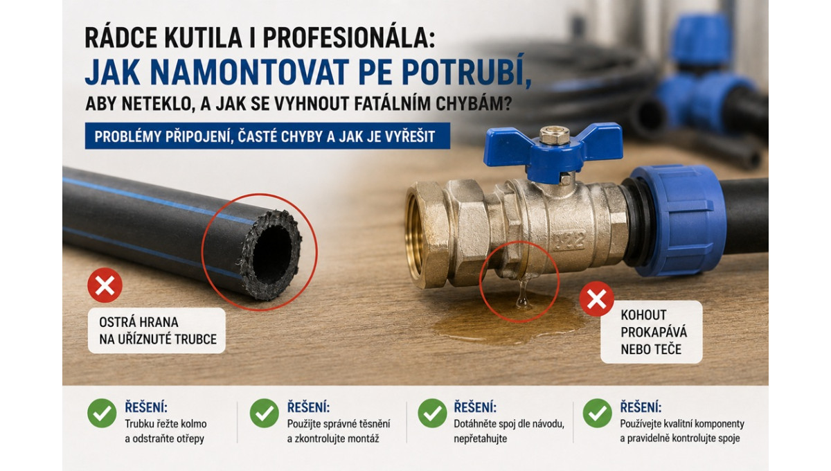Rádce kutila i profesionála: Jak namontovat PE potrubí, aby neteklo, a jak se vyhnout fatálním chybám?