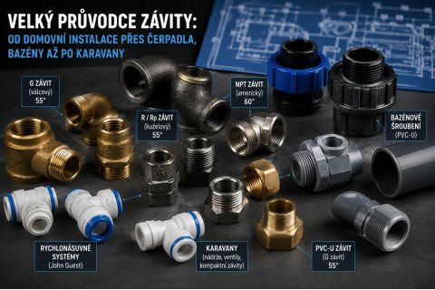 Závity: Od domovní instalace přes čerpadla a bazény až po karavany