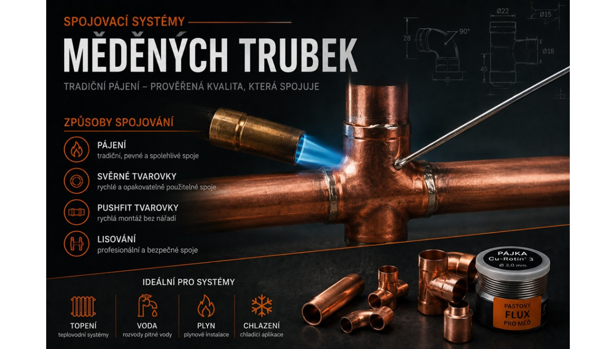 Jaké existují způsoby spojování měděných trubek?