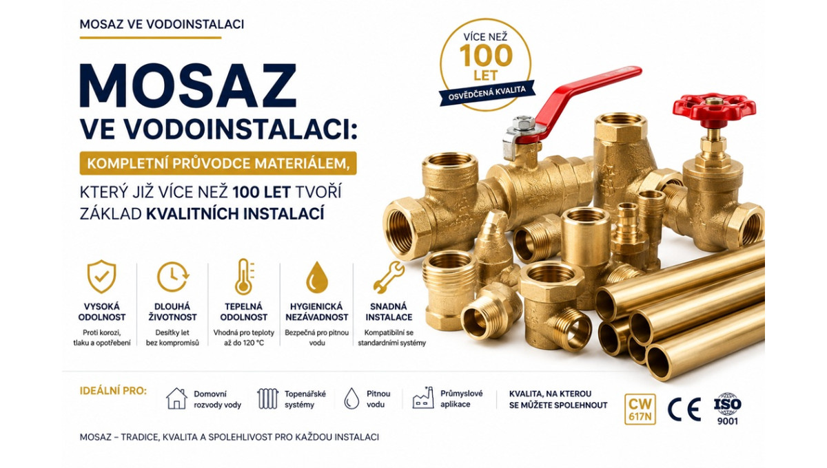Mosaz ve vodoinstalaci: Kompletní průvodce materiálem, který již více než 100 let tvoří základ kvalitních instalací, ČÁST 1