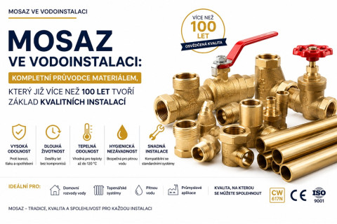 Mosaz ve vodoinstalaci: Kompletní průvodce materiálem, který již více než 100 let tvoří základ kvalitních instalací, ČÁST 1