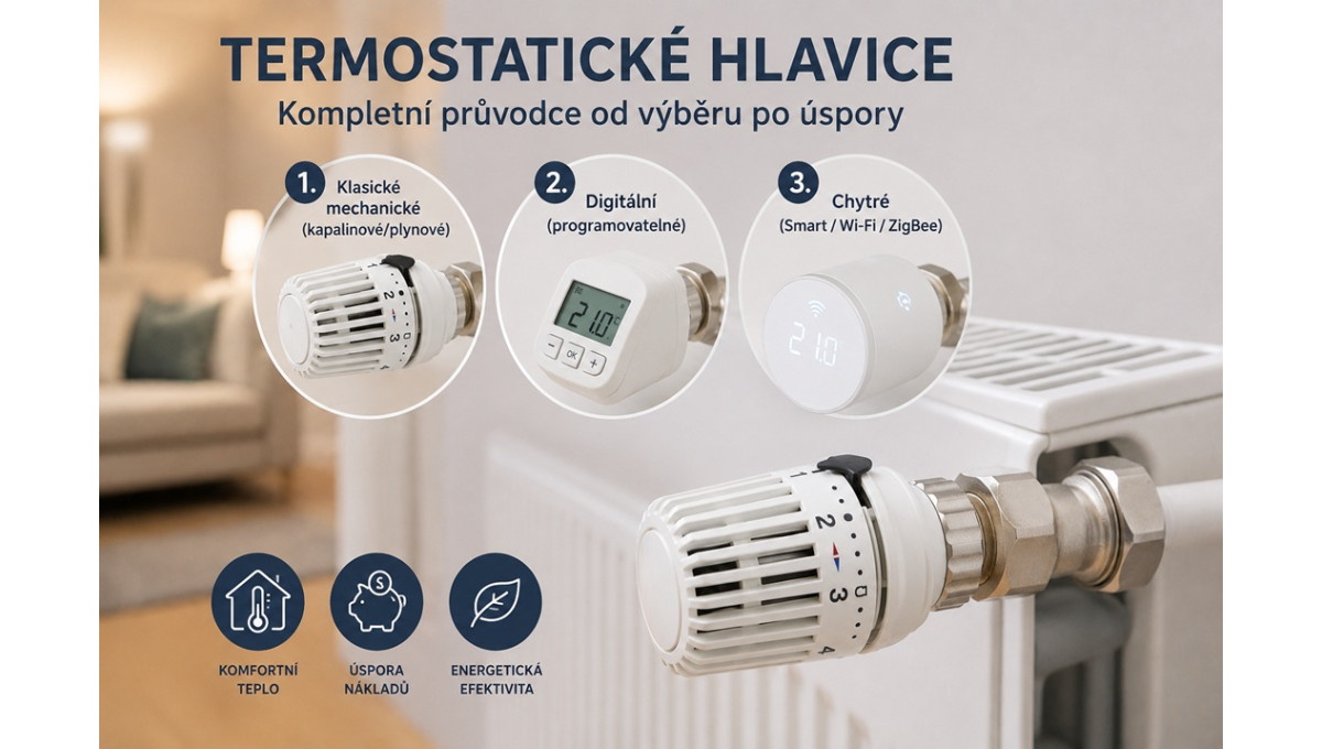 Termostatické hlavice: Kompletní průvodce od výběru po úspory 