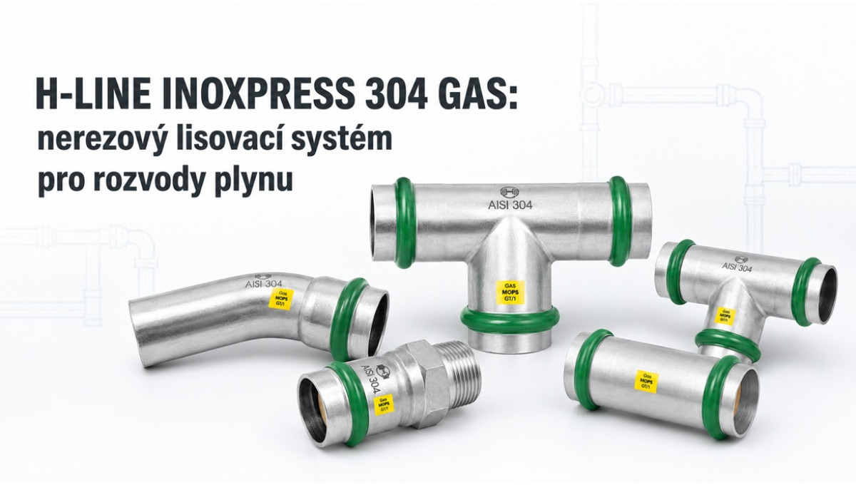 H-LINE INOXPRESS 304 GAS: nerezový lisovací systém pro rozvody plynu