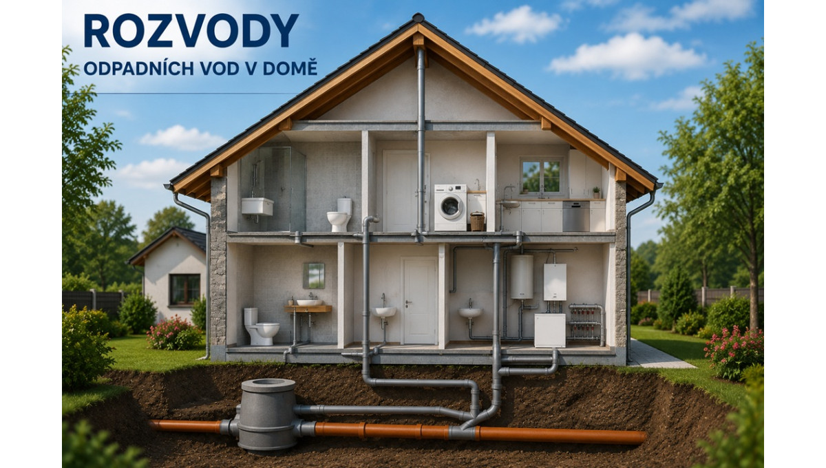 Rozvody odpadních vod v domě