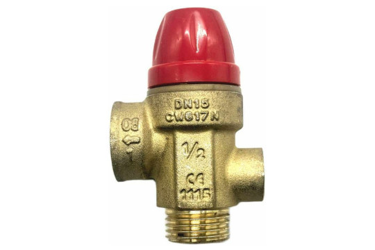 TIEMME pojistný ventil s připojením na manometr G1/4" 1/2" x 1/2" 1,8 BAR MF