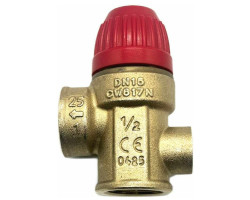 TIEMME pojistný ventil s připojením na manometr G1/4" 1/2" x 1/2" 1,5 BAR FF