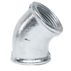 Pozink koleno 45° FF 3/8" 