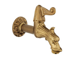 Zahradní ozdobný kohout 1/2", antická mosaz (6001)