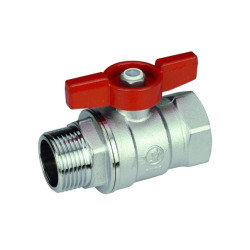 GIACOMINI R254D kulový kohout FM1/2" závitový, motýl, voda, mosaz/chrom