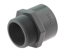 PVC přechod s vnějším závitem 50mm x 6/4"