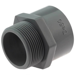 PVC přechod s vnějším závitem 63mm x 2"