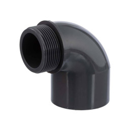 PVC koleno 90° s vnějším závitem 63mm x 2" 