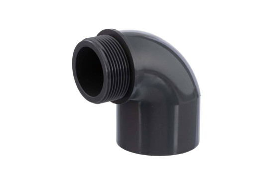 PVC koleno 90° s vnějším závitem 63mm x 2" 