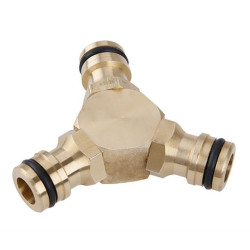 Mezikus pro 3 rychlospojky mosaz Mezikus pro 3 rychlospojky mosaz