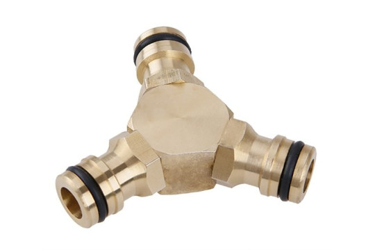 Mezikus pro 3 rychlospojky mosaz