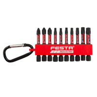 Sada torzních bitů FESTA INDUSTRY PH-PZ-TORX S2 1/4" 50mm 10ks Sada torzních bitů FESTA INDUSTRY PH-PZ-TORX S2 1/4" 50mm 10ks