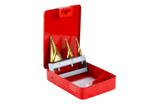 Sada stupňovitých vrtáků FESTA TiN 3ks (4-32 mm)