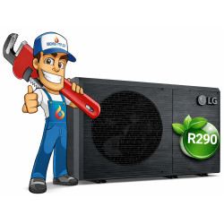Tepelné čerpadlo LG ThermaV 16kW R290 MONOBLOK, model HM163HF.UB60 s montáží na klíč