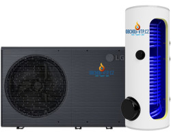 Tepelné čerpadlo LG ThermaV 16kW + TUV 200l R290 MONOBLOK, model HM163HF.UB60 s montáží na klíč