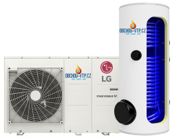Tepelné čerpadlo LG ThermaV, 5 kW + TUV 200l Monoblok R32 s montáží na klíč