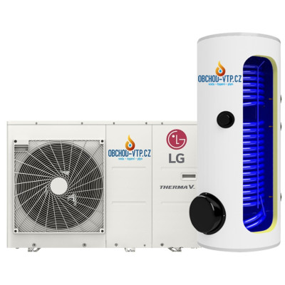 Tepelné čerpadlo LG ThermaV, 5 kW + TUV 200l Monoblok R32 s montáží na klíč