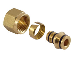 Svěrné šroubení na PEXAL trubku 16mm x 1/2" (EUROCONUS) - PÁR