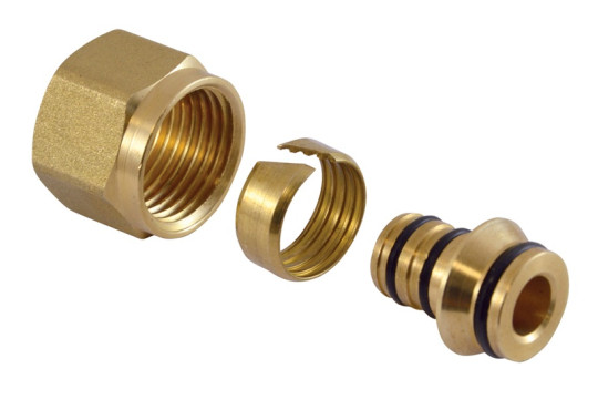 Svěrné šroubení na PEXAL trubku 16mm x 1/2" (EUROCONUS) - PÁR