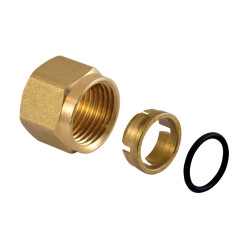 Svěrné šroubení na CU trubku 15mm x 1/2" (EUROCONUS) - PÁR
