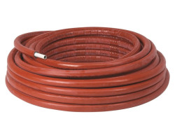 PEXc-AL-PEXc předizolovaná trubka 20x2,0mm, vícevrstvá s 10mm izolací, červená