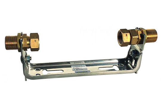 Držák vodoměru posuv.od zdi - pozink - 1" přip. šroubění 3/4" x 3/4" - 190 - Qn 2,5