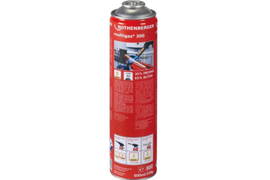ROTHENBERGER MULTIGAS 300 kartuše plynová 600ml, s teplotou plamene do 1900°C