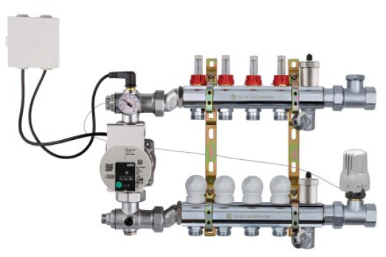 TOPHEAT RPT10-03 rozdělovač s mísením a elektronickým čerpadlem, 3 okruhy