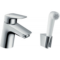 HANSGROHE LOGIS umyvadlová baterie 107mm, stojánková, páková, se sprchou Bidette, chrom