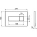 EASY ovládací tlačítko 247x165mm, pro předstěnové instalační systémy, plast, chrom/mat