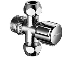 SCHELL COMFORT dvojitý rohový ventil 1/2"x3/8"x3/8", chrom