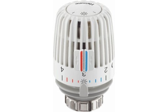 HEIMEIER K termostatická hlavice M30, 6°C-28°C, s vestavěným čidlem, se dvěma zarážkami, bílá