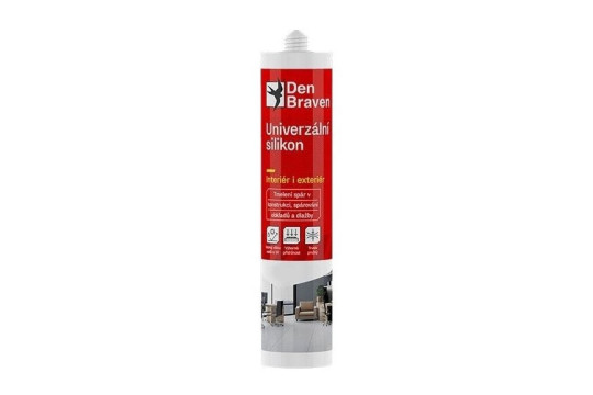 DEN BRAVEN NANO TECH sanitární silikon 280 ml, bílá