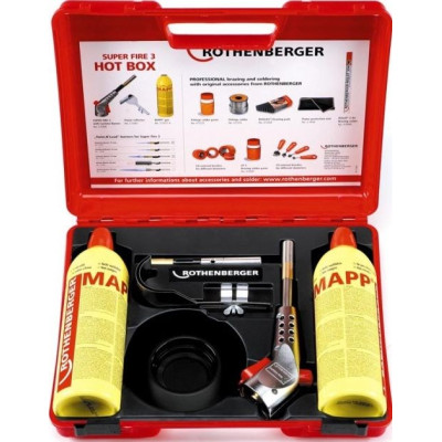 ROTHENBERGER SUPER FIRE 3 HOT BOX sada pájecí, na tvrdé a měkké pájení