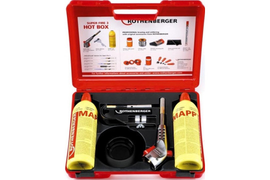 ROTHENBERGER SUPER FIRE 3 HOT BOX sada pájecí, na tvrdé a měkké pájení