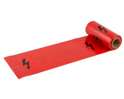Výstražná fólie 220 × 0,07 mm „BLESK“, červená 50m