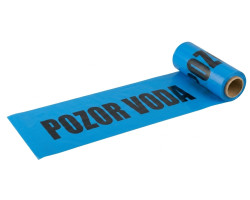 Výstražná fólie 300 × 0,08 mm „Pozor voda“, modrá 100m