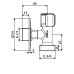 SCHELL COMFORT pračkový ventil 1/2"x3/4", chrom