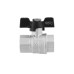 Kulový ventil BLACK 1" FF Motýl PN40 185°C PLNOPRŮTOK