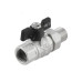 Kulový ventil BLACK 3/4" MF motýl se šroubením PN40 185°C PLNOPRŮTOK