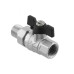Kulový ventil BLACK 3/4" MF motýl se šroubením PN40 185°C PLNOPRŮTOK