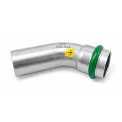 INOXPRESS GAS Oblouk I/A 45° 54mm