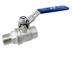 Kulový kohout NEREZ MF 1/2" PN63, -20°C až +180°C s uzamykatelnou pákou